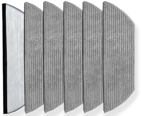 6 PACK Replacement Mop Pads Compatible with Shark AV2800ZE RV2820YE RV2820ZE AV2820S AV2820AE RV2800AE RV2800S PowerDetect Never Touch Pro Robot Vacuum,Washable Reusable Microfiber Soft Mop Pads