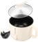 Electric Hot Pot with Steamer, 1.8 L Non-Stick Mini Electric Pot, 2 Gear Rapid Noodles Cooker, Portable Mini Stock Pot with Overheat Boil Dry Protection for Noodle, Pasta, Ramen (Single Layer)