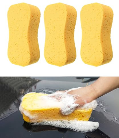Flaconi 3PCS Esponja Coche,Esponja para Lavar Autos,Esponja Lavado Coche,Esponja de Coche,Adecuado para Limpiar Esponjas para Automóviles,Camiones,Vehículos Recreativos y Motocicletas