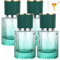 Segus Perfume Bottle Refillable Spray, 4 Pcs 30ml Aftershave Travel Bottle, Portable Glass Perfume Spray Bottles, with Fine Mist, for Daily and Trips (Gradient Green)