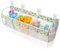 Huiguli Dinosaur Bath Toy Storage Organizer, 3 Compartment Bath Toy Holder for tubs with Large Openings, Large Capacity & Quick-Drying Mesh - 4 Strong Adhesive Hooks for Easy Access