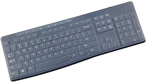 Silicone Keyboard Cover for Logitech K270 MK295 MK275 MK270 Wireless Keyboard, Logitech K200 K260 K270 MK200 MK260 K270 K275 K295 Keyboard, Transparent