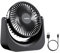 TRILINK Small USB Desk Fan – 5-Speed Mini Table Fan with Adjustable Tilt, Ultra Quiet, USB Powered, Portable Cooling Fan for Home, Desktop, Bedroom, Bed, Office, Travel, and Camping (Black)