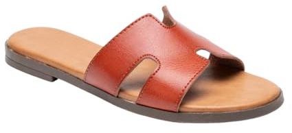 IVACHY Women's Flat Fashion Sandals - Cushioned Footbed, Elegant H-Shape Design, Open Toe, UK Sizes 3-7.5, 5 Color Options