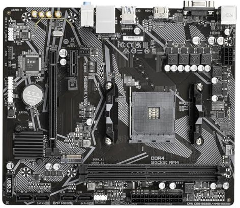 QWEOWW Scheda Madre Fit for GIGABYTE A520M Scheda Madre A520M K V2 AM4 DDR4 Micro-ATX M.2 NVMe Supporta Ryzen 5 5600G Ryzen 5 5700G 3800 CPU Nuova