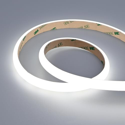 JOYLIT PRO+ Diffuse LED Streifen 24V 5000K 5M Wasserdicht 3300LM/M Hell | Milchweiß Beschichtete, Unsichtbare LEDs, Nahtloses Licht, CRI 90+, 256 LEDs/m, Dimmbar, Selbstklebend