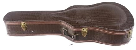 predolo Custodia Rigida Chitarra Acustica Antiurto Custodia Chitarra 41 Pollici Forma Sagomata Strumento Musicale, Custodia Per Chitarra Acustica 41 Pollici, Motivo Coccodrillo, Array, Marrone