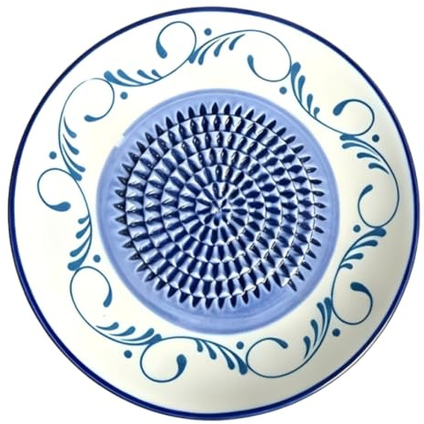 Ceramic Grater Plate, Garlic Grater Plate, Spanish Tomato Grater Plate, Manual Grating Plate for Fresh Ingredients, Compact 12 cm Design for Small Kitchens and Outdoor Cooking