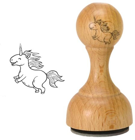 trendaffe Einhorn Holzstempel - Bürostempel