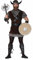 FIESTAS GUIRCA | Costume da Vichingo Adulto (48-50/M) - Vestito, Fascia per la Testa, Cintura, Corna e Polsini - Costume da Guerriero Nordico per Halloween e Feste - Uomo - Marrone e Grigio