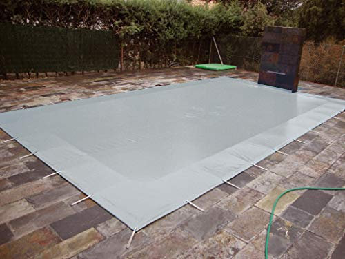 Telo di copertura invernale per piscina da 6 x 3 m a 10 x 5 m copertura in PVC 650 g/m² 9,90 x 5,90 metri grigio (esterno)/grigio (interno)