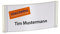25 x High-Class (Magnet-) Namensschilder (Marke: roscheba®), 75 x 35 mm, Made in Germany, aus Kunststoff, gewölbt, mit Supermagnet (transparent) - Staffelpreise - Namensschilder inkl. Papiereinlagen