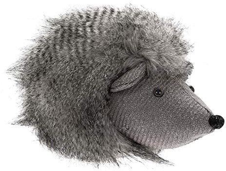 Leonardo Collection Fluffy Hedgehog Doorstop (Grey)