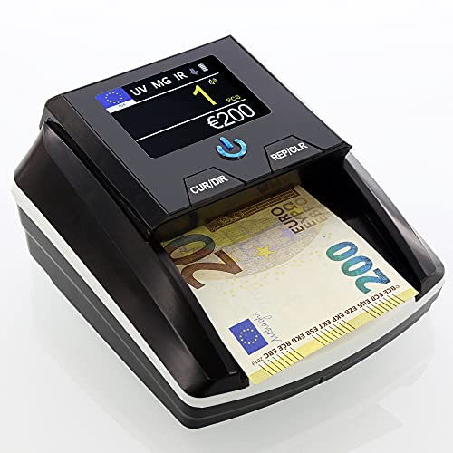 Monepass D8X Pro – Professioneller Geldscheinprüfer für Euro mit 8 Erkennungssystemen und einer Zuverlässigkeit von 100 % (EZB)