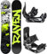 RAVEN Snowboard Set: Snowboard Core Junior + Bindung MP180 Junior Black XS/S (115 cm + MP180 Junior Black XS/S)