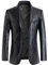 ROTAKUMA Veste En Cuir De Printemps Hommes Blazer Décontracté Moto Vestes Automne Faux Manteaux (Color : Black, Size : Large), Noir