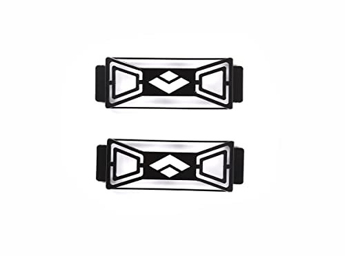 Uieohout Carbon Steel Front Nebelscheinwerfer Hinten Schwanz Lampe Protector Rahmen Trim Cover Guard Fit für Lada Niva (Typ A: Frontblinker)