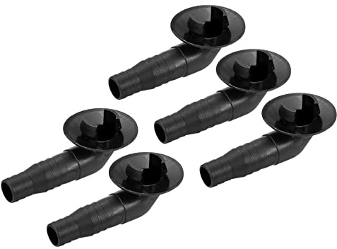 sourcing map Climatisateur Vidange Tuyau Connecteur 19mm Tube Coude Raccord Remplacement Pièce Accessoires pour Mini-Split Fenêtre AC, Noir Paquet de 5
