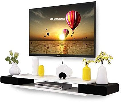 KAXGU Tv Stand Cabinet Tv Wall Units for Living Room Floating Shelf Wall Hanging Tv Cabinet Storage Rack Box Wall Hanging DVD Set-Top Box Satellite Tv Box Cable Box/D/150Cm