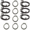 2.5 Turn Door Handle Springs Replacement Repair Kit Black Zinc Coating 6 x 2mm Thick Coil Plus 6 Circlips (2.5 Turns, 2mm)