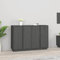 ZHOUMIN Sideboard, Kommode Schlafzimmer, Komodenschrank, Flur Möbel, Apothekerschrank, Wohnzimmerschrank, Beistellschrank, Flur Schrank, Grau 120x35x80 cm Massivholz Kiefer