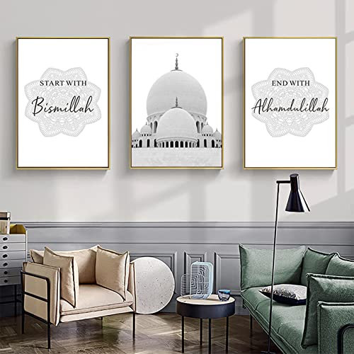 PYNVDD Leinwandposter, Moderne Minimalistische Abstrakte Wandkunst, Böhmisches Posterset Geometrische Wanddekoration - Kein Rahmen (Stil-1,30x40cm*3)…