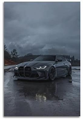 JUNNA Sportauto-Poster für BMW G82 M4 Rennauto, dekoratives Gemälde, Leinwand, Wand- und Kunstbild, Familien-Schlafzimmer, Dekoration, 30 x 45 cm