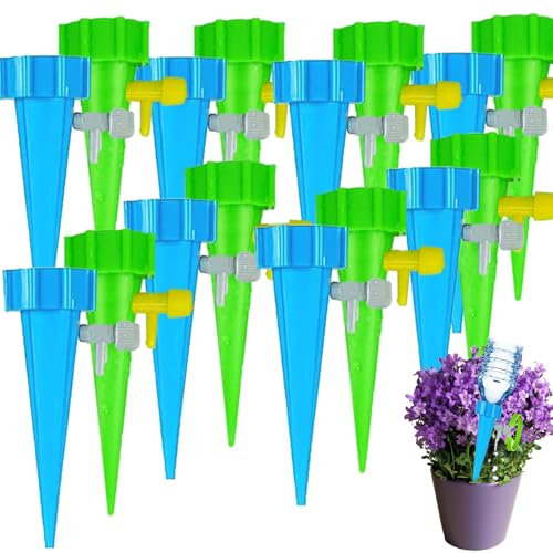Automatisch Bewässerung Set, 20 Stück Automatische Bewässerungsgeräte, Bewässerungs Spikes Einstellbar Bewässerungssystem Garten zur Blumen oder Gemüse im Innenbereich für den Außenbereich