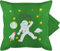 Kissenbezug - Weltall - Astronaut Kinder Raumfahrt Weltraum Planet Geschenk - 50 x 50 cm - Grün - Schwarze Planeten Kissen kinderzimmer NASA Name kissenhülle kissenbezüge Universum Rakete