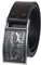 Levi's Herren Leather Belt with Plaque Buckle Gürtel, Schwarzer Schnappverschluss, X-Large (42-44)