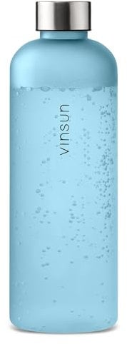 VINSUN Water Bottle 1.5L Blue, Leak-proof Water Flask - BPA free, Reusable, Tritan - Drinks Bottle for Sports, Gym, Travel, School, Cycling, Running, Work