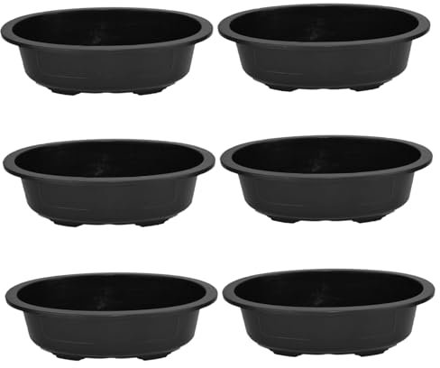 Pots de Entrenamiento de Bonsai, 6 PCS Bonsai Entrenamiento macetas 15x11x3.5 en jardinería Oval