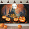 Happy Halloween Dekoration - Extra Große Banner, Schwarz Orange, Kürbis Wald, Photo Booth Zeichen für Thema Party Decor
