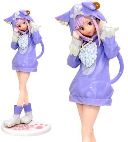 MIFKLMV Re-m Anime Figure， 8.2 Inch Rem Action Figure Re,Zero, Starting Life in Another World，PVC Action Girl Figurine Toys Collectible Model Indoor Decoration Ornaments Gifts - Blue