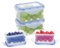 EASYLOCK 500ML 180ML 4Pack Food Storage Containers with Lids Airtight, Meal Prep Containers Reusable, Plastic Food Container with Lids Set, Freezer Storage Boxes, Snack Pots