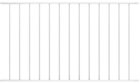 Tidyard Panneau de clôture Acier Enduit de Poudre 1,7x1 m Blanc, Clôture de Jardin, Bordure de Jardin Décorative Protection pour Extérieur, Cour Arrière, Terrasse