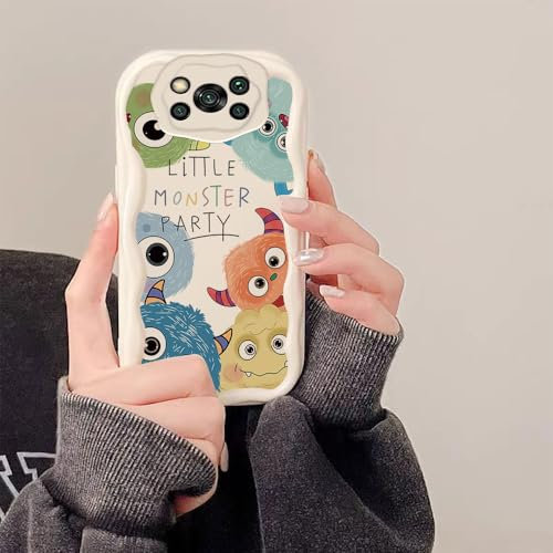 PAIXIKYZ Compatible con Xiaomi Poco X3 NFC/Poco X3 Pro Funda Silicona Suave con Diseño Ondas Cremosas Suaves