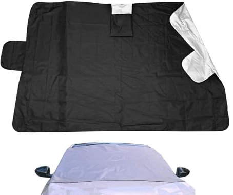 Auto Windschutzscheiben Abdeckung, 200x70 cm Hochleistungs Ultra Dick Schutzabdeckung Schnee Frost Staub Wasserbeständig UV, Autoabdeckung Winter für SUV LKW Auto