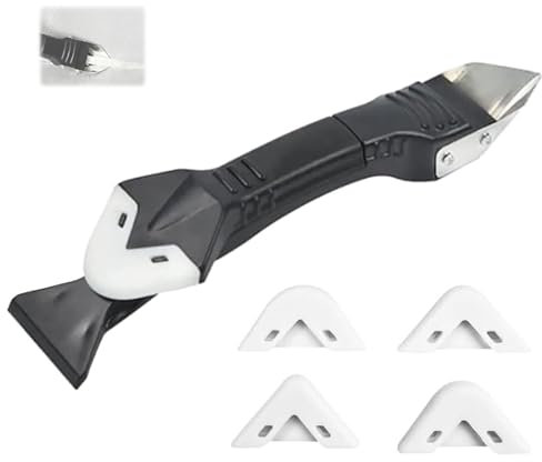 AzureRay Raschietto Silicone con Togli Silicone, 3 in 1 Kit Strumenti per Calafataggio e Rimozione Sigillante, Spatola Professionale per Finestre, Cucina e Bagno