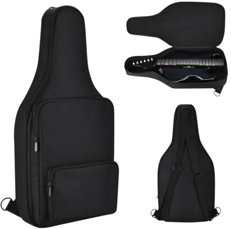 LaiMoney Reise-Gitarrentasche für PDP RIFFMASTER Wireless Guitar Controller, Gitarrentasche mit großer Zubehörtasche und verstellbaren Rucksackgurten, passend für Riffmaster Guitar Controller PS5/Xbox