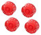 Homoyoyo 4 Teile/Satz Gitarren Lautstärke und Klangregler Knöpfe E-Gitarren Ersatzteile Rot mit Weißer Langlebiges Material Einfache Installation