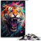 Puzzle für Erwachsene 1000 Teile buntes Gemälde Tiger Holzpuzzle für Kinder Lernspiel 75 x 50 cm