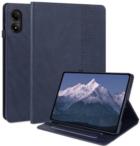 LSPCASA Custodia per Xiaomi Redmi Pad Pro 12.1 Pollici 2024 PU Leather Cover Con Slot Per Carte Stand Folio Protettiva Case Wallet Tablet Cover per Xiaomi Redmi Pad Pro 12.1Blu