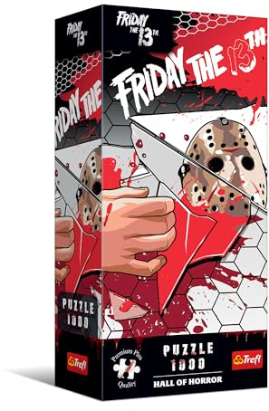 Trefl Premium Plus Quality Hall of Horror Puzzle: Friday the 13-1000 Pieces, A Range Rich in Horror and Dark Atmosphere Perfectly Compatible Pieces for Adults and Kids Ages 14+