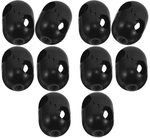 MOLUCKFU Kinder Schaukelseilklemmen 10 Stück Kunststoff für 16mm Seile | Sichere Seilklemme, Schnelle Montage und Demontage, Schwarz, für Kletterrahmen und Fitnessgeräte