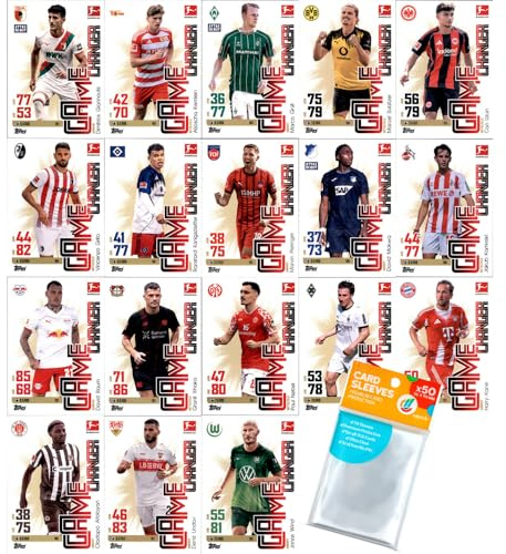 Bundle mit Topps Match Attax Bundesliga - 2025/26 - Alle 18 Game Changer + Exklusive Collect-it Hüllen