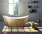 BERNSTEIN Freistehende Badewanne aus Sanitäracryl Standbadewanne Wanne mit Doppelwandiger Konstruktion 173 x 73 x 75 cm - 5 Jahre Garantie - Siena mit Blattgold Oberfläche, Acryl-Wanne