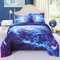 Wowelife Galaxy Bedding Twin Outer Space Tröster-Set, 5-teilig, Blau, Cosmic Galaxy, Kinderbett in einer Tasche, Twin für Teenager, Jungen und Mädchen, mit Bettdecke, Bettlaken, Spannbetttuch und 2