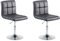 CLP 2er Set Lounger Palma V2 Mit Kunstlederbezug I 2 x Höhenverstellbarer Polsterstuhl Mit Rückenlehne, Farbe:schwarz