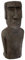 Atmosphera - Statue Osterinsel - Kunstharz H 80 cm - Kastanienbraun